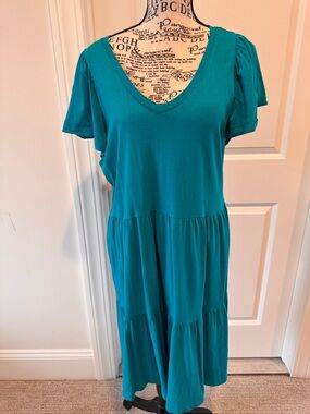 J. Crew v-neck tiered dress